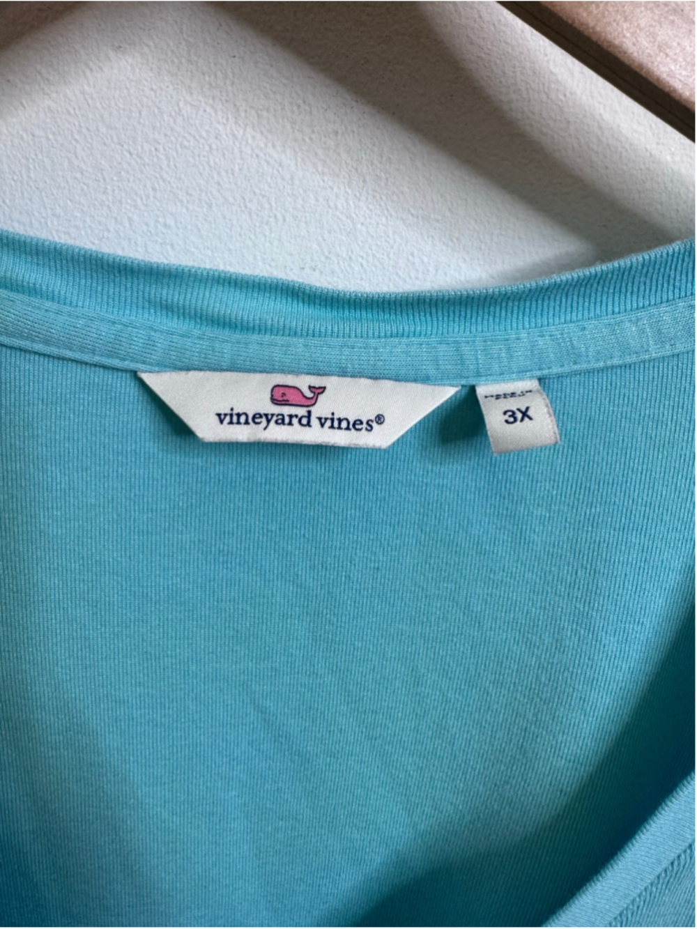 Women's Vineyard Vines V-Neck Tee Blue 3X - Picture 2 of 3